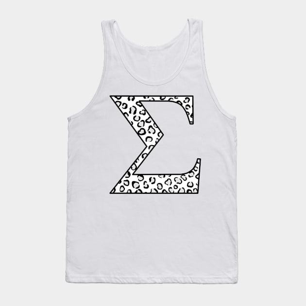 cheetah print “sigma” Tank Top by cnaukam